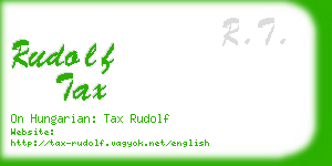 rudolf tax business card